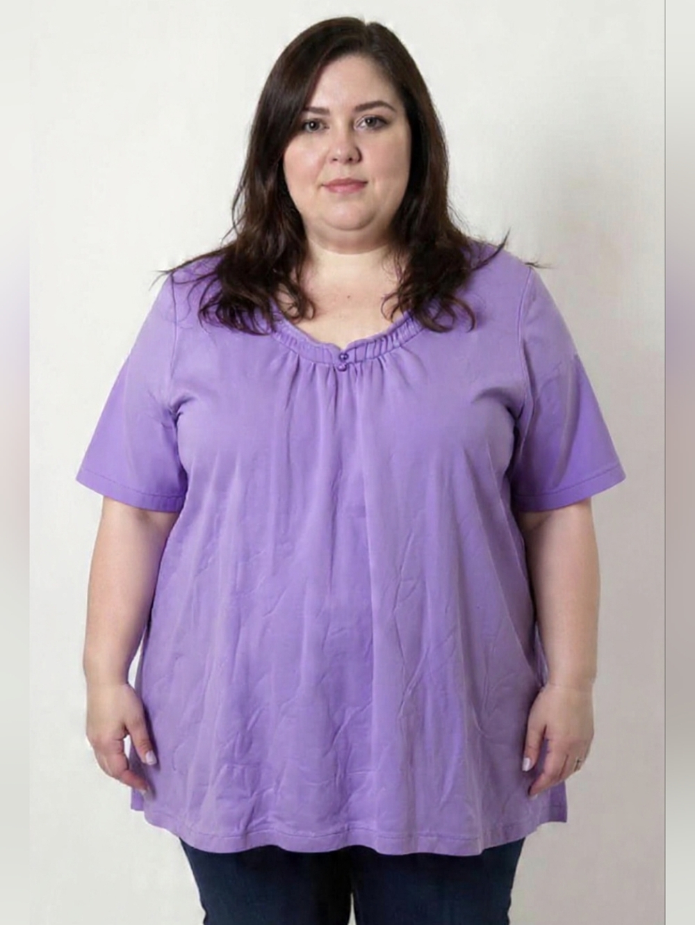 NWT Kim Rogers Pleated Neck Top